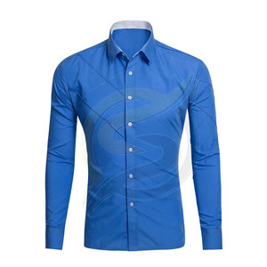 Camisa de vestir informal para hombre, camisa Formal informal de alta calidad, Color puro, 100% algodón, Verano - Product Image 1