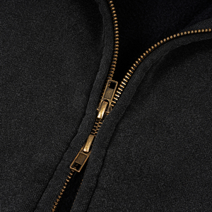 Custom Double Layer Hood <b>Black</b> Vintage <b>Zip</b> <b>up</b> <b>Hoodie</b> Drop Shoulder Boxy Oversized Acid Wash Hoodies for Men - Product Image 5