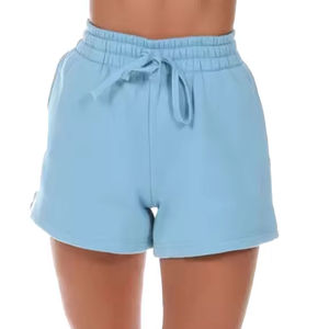 Pantalones Cortos Deportivos de Felpa de Algodón para Mujer, con Bolsillo de Peluche, Secado Rápido, Transpirables, para Invierno, con Logotipo Personalizado, Ajustados - Product Image 5