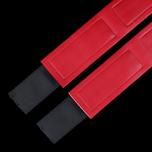 Новые красно-черные наручники на липучке для фиксации запястий, регулируемые, для БДСМ-игр, фетиш-игрушка для взрослых - Product Image 5