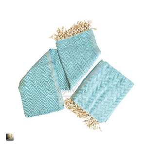 Toalla de playa con borlas a rayas ligeras de algodón orgánico 100%, textura suave de secado rápido, logotipo personalizado, diseño de gran tamaño, suministro directo - Product Image 5