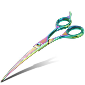 <b>Professional</b> Curved Pet Grooming Scissors\Stainless Steel Curved Shears for Dogs, Cats & Pets - Product Image 1