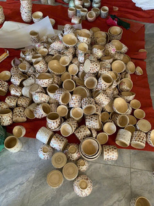 Pot artisanal en bambou avec incrustation de nacre, récipient traditionnel pour bonbons, fruits secs, décoration du Nouvel An lunaire - Product Image 2