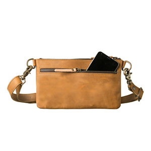 Custom Low Moq Cuero Genuino Riñoneras Teléfono Bolsa para Hombre - Product Image 2