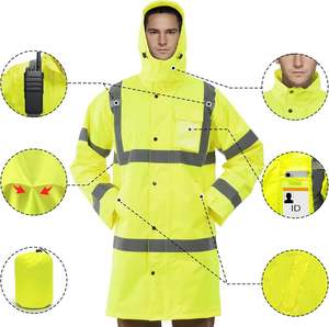 Traje Impermeable de Alta Calidad, Chaqueta Impermeable de Alta Visibilidad con Pantalones, Impermeable Reflectante de Seguridad para Motociclistas - Product Image 4