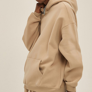 Haute qualité 500 Gsm coton recadrée blanc polaire pull à capuche surdimensionné poids lourd essentiel pour l'hiver - Product Image 2