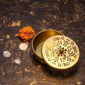 Tabletop home and hotel Dry Fruits Nut Jar <b>With</b> Wood <b>Lid</b> Usage For Business Gifts Crafts And Diwali <b>Decoration</b> - Product Image 2