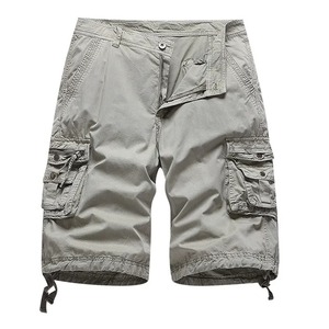 Six poches vente chaude qualité été 100% coton demi-pantalon court pour hommes conception personnalisée hommes Cargo Shorts bas prix en noir - Product Image 2