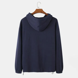 Sweat-shirt homme tendance en coton 100% de qualité supérieure, coupe oversize, couleur unie, épaules tombantes, poches cargo, logo personnalisé, idéal pour l'hiver, fabrication ODM - Product Image 2