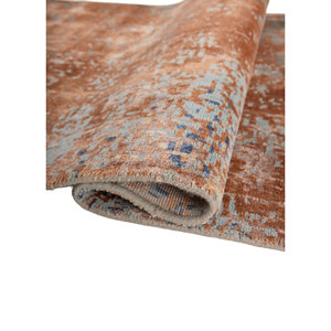 Kavi Blue Hand Knotted Wool Bamboo Silk Rug Chaos Theory Home Abstract 10mm Living Room Hallway Decorations - Product Image 2