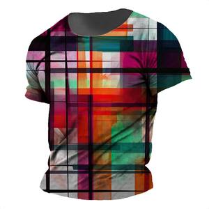 T-shirts d'été décontractés à manches courtes et respirants anti-boulochage 100% coton pour hommes - Product Image 3