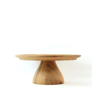 THESE <b>CAKE</b> HANDMADE CUSTOMIZED Wholesale Acacia Natural Wood Color Acacia Wood <b>Cake</b> Stand <b>Wooden</b> Hand Carved - Product Image 1