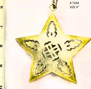 Star Shape Iron <b>Hanging</b> <b>Ornament</b> 4 Inches Festive Christmas Tree Decorative Accessories - Product Image 1