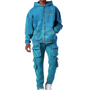 Dernière conception Survêtements délavés à l'acide fabriqués au Pakistan Service OEM Vente en gros Survêtements délavés à l'acide pour hommes - Product Image 1