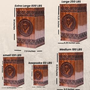 Urne Pour Animaux Cendres Pour humain Belle Gravure de Mains Croix Grande Crémation Grand Enterrement - Product Image 3
