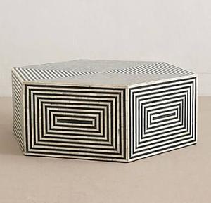 Handmade Modern <b>Round</b> Shape Coffee <b>Table</b> with Bone Inlay Decorative Centerpiece Latest Design Bone-Inlaid Furniture - Product Image 2