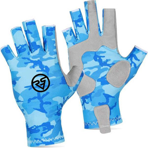 Guantes de pesca personalizados de medio dedo con su propio diseño y logotipo Equipo de pesca sublimado - Product Image 3