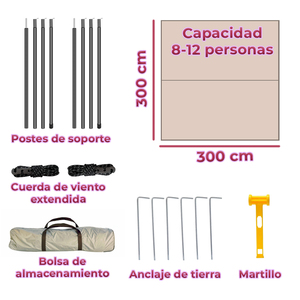 Tenda Pieghevole in Tessuto Idrorepellente 3x3 Metri per Gazebo, Tettoia o Pergola - Product Image 2