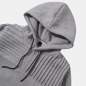 Sweatshirts à capuche oversize en gros, personnalisés, 450GSM, streetwear d'hiver, décontractés, 100% coton, écologiques - Product Image 2