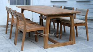 Fuego Durable Teak Farmhouse Villa Outdoor <b>Dining</b> <b>Table</b> - Product Image 2