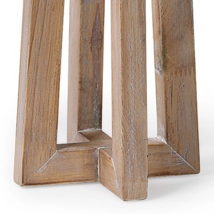 Porte-bougie en bois moderne contemporain pour la décoration de la maison, présentoir de table, salon, chambre à coucher, accent décoratif en provenance d'Inde - Product Image 3
