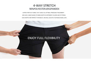 Customized Logo <b>Mens</b> Solid Colors Breathable <b>Quick</b> <b>Dry</b> Waterproof Elastic Waist Causal Beachwear Walkout <b>Shorts</b> With Pockets - Product Image 5