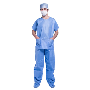 Medical Uniform <b>Scrub</b> <b>Top</b> with V-Neck Design Two Front Pockets 100% Polyester High Quality Custom Size Logo Printing for Nurses - Product Image 4
