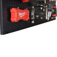 Ensemble de rangement mural pour outils de garage CSPS, 1 pièce, en acier thermolaqué noir mat, panneau perforé, hauteur 147,5 cm, OEM