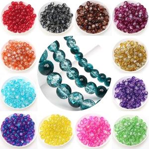 Perles de verre au chalumeau en cristal lumineux faites à la main couleurs vives bijoux à bricoler soi-même accessoires en gros pour Bracelet boule perles de cristal - Product Image 4