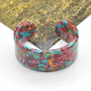 Brazalete de mano de resina naranja de alta calidad, brazalete personalizado hecho a mano, pulsera de resina, brazalete, Bisutería - Product Image 3