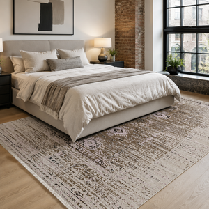 Alfombra Lavable Vintage de Color Verde Suave con Pátina Crisp de Netline Home - Product Image 3