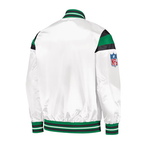 <b>Lightweight</b> <b>Men's</b> Polyester Bomber <b>Jacket</b> Shiny Satin Finish Custom Logo Hooded Varsity Breathable Fabric Hip Hop Sublimation - Product Image 3