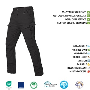 Pantalon de travail léger extensible respirant coupe-vent à fermeture éclair tactique pour homme - Product Image 1