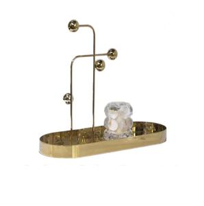 Produit le plus vendu Plateau de service personnalisé en forme de plateau pour servir des bonbons ou des aliments pour la décoration de la table Plateau de service en métal finition dorée Utilisation - Product Image 1