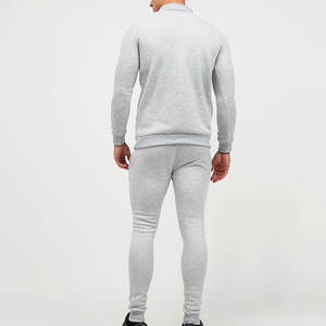 ชุดวอร์มผู้ชายผ้าฝ้าย 100% ยอดนิยมสำหรับฤดูหนาว สีพื้น ระบายอากาศได้ดี ย้อมสีเรียบ คอตั้ง - Product Image 6