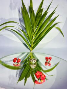 Elegante anillo de diamantes de oro rosa de 14 quilates Natural H I corte brillante redondo SI3 I1 anillos finos para regalo vendedor al por mayor regalo para ella - Product Image 3