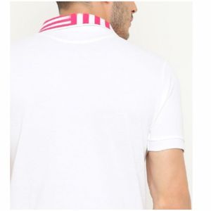 เสื้อยืดผู้ชายปักโลโก้ใหม่เสื้อคอปกพิมพ์ลายลำลองแขนสั้นแบบถักสำหรับสไตล์โปโล - Product Image 5