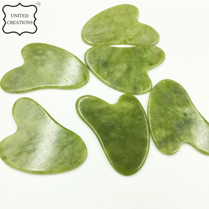 กัวซาหยกธรรมชาติสีเขียวสำหรับนวดหน้าการไหลเวียนโลหิตและดูแลผิว - Product Image 3