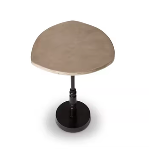 Table basse moderne de luxe en aluminium moulé, hauteur réglable, dessus doré brut Design Azora Industries pour meubles de salon - Product Image 3