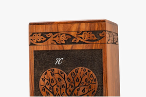 Urne de crémation en palissandre fabriquée à la main Arbre de vie Coeur Mémorial Souvenir Mémorial Souvenir Décoratif Urne de crémation pour les cendres - Product Image 6