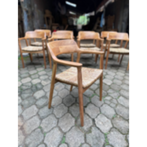 Chaise de salle à manger en bois Hiroshima, chaise de café décontractée, fauteuil simple, mobilier de maison moderne en bois massif – Vente chaude en gros - Product Image 4