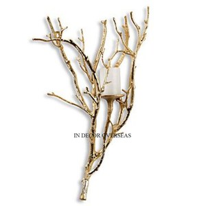 Applique murale vintage en bois de couleur noire en métal et verre transparent au look attrayant pour la décoration de la maison de l'Inde - Product Image 6