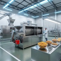 Línea de Producción de Hojuelas de Maíz Personalizada de 100-500 kg/h, Planta Industrial de Procesamiento de Cereales para Desayuno, Máquina de Cereales de Maíz, Fábrica SBN
