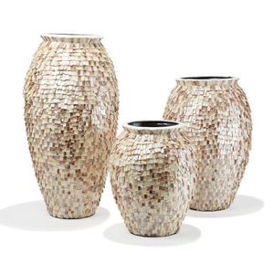 Elegante Maceta de Nácar Hecha a Mano para Decoración Moderna del Hogar y Jardín, Uso Ecológico en Interiores/Exteriores - Product Image 5