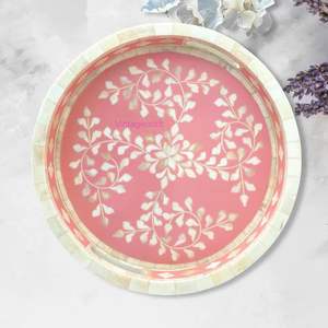 Plateau de luxe en os incrusté de style Art déco indien, artisanal, de qualité supérieure, pour mariage, Ramadan et Eid - Product Image 4