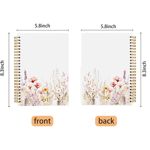 Cuaderno Cristiano, Regalo <span class=keywords><strong>de</strong></span> Arte Cristiano, Diario, Diario <span class=keywords><strong>de</strong></span> Oración para Mujer, Registro Bíblico, Cuaderno con Patrón Floral Impreso, Cuaderno Espiral - Product Image 5