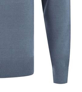 เสื้อสเวตเตอร์คอตตอนสีทึบของผู้ชายเสื้อกีฬาระบายอากาศได้ดีเสื้อสเวตเตอร์คอสูงของผู้ชายโลโก้กำหนดเอง2025 - Product Image 3