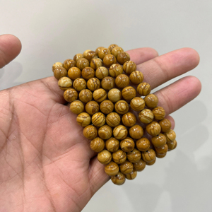 Pierre de guérison naturelle image Jasper 8mm perle Bracelet mise à la terre énergie Feng Shui Boho fait à la main cristal unisexe pierre bijoux - Product Image 1