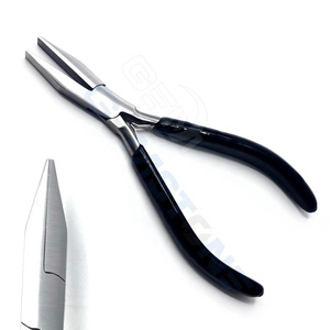 Professional Hair Extension Flat <b>Nose</b> Plier 7" Stainless Steel Flat Jaw Hair Extension Tool for I Tip Hair Extension Plier - Product Image 1