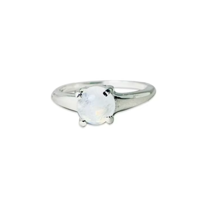 Bague en pierre de lune ronde en argent sterling 925 Bijoux fins Bague pour femme fabriquée à la main Prix de gros - Product Image 1